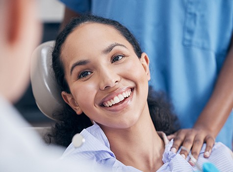 Dentist discussing treatment options for gum disease